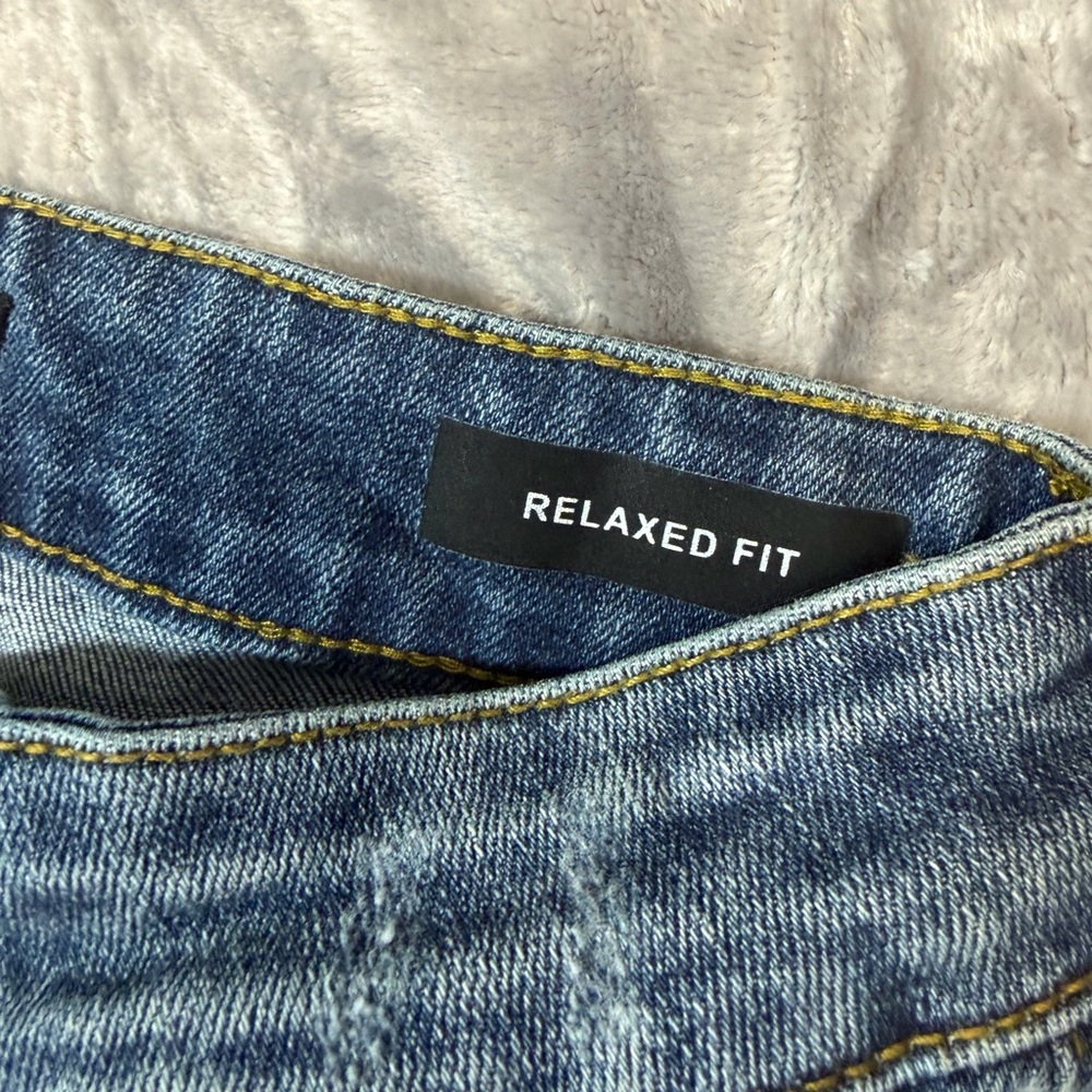 JUDY BLUE Relaxed Fit Mid Rise Distressed Jeans‎ Sz 25 Dark Blue JB8271 DK - Picture 3 of 5